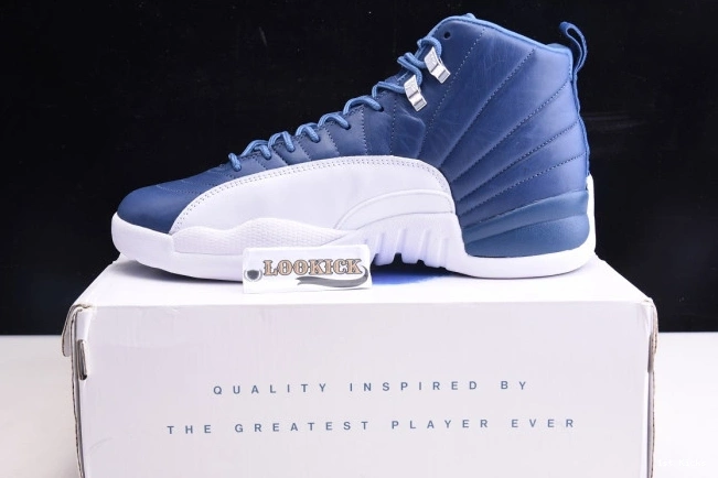 1st Kicks Shoes 12 Air Retro Jordan Blue 130690-404 Stone 0817